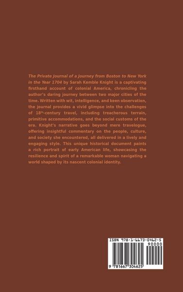 Produktbild: The Private Journal of a Journey from Boston to New York in the Year 1704