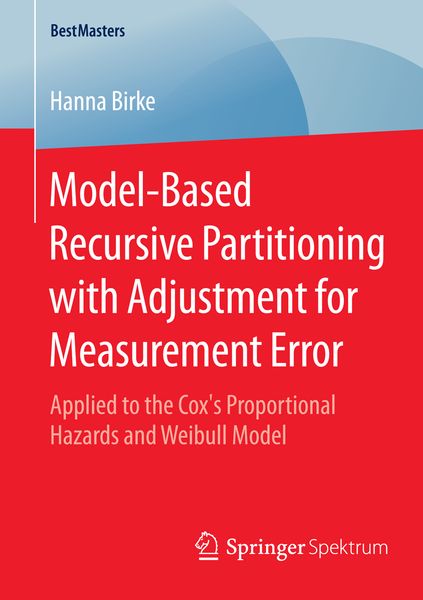 Produktbild: Model-Based Recursive Partitioning with Adjustment for Measurement Error