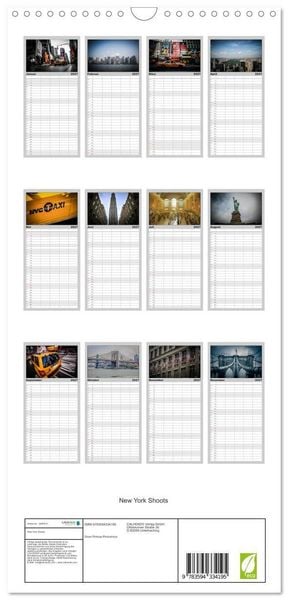 Produktbild: Familienplaner 2027 - New York Shoots mit 5 Spalten (Wandkalender, 21 x 45 cm) CALVENDO