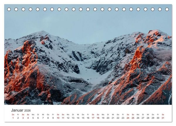 Produktbild: Alpen - Highlight eines beeindruckenden Gebirges (Tischkalender 2026 DIN A5 quer), CALVENDO Monatskalender