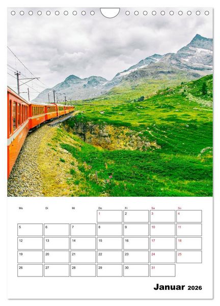 Produktbild: Rh&auml;tische Bahn - aussichtsreiches Bahnerlebnis (Wandkalender 2026 DIN A4 hoch), CALVENDO Monatskalender