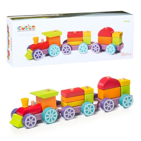 Produktbild: Holzzug Regenbogen Express 15 Teile
