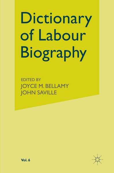 Produktbild: Dictionary of Labour Biography