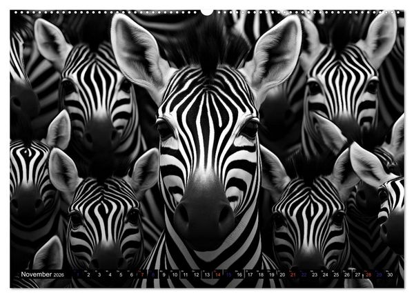 Produktbild: ZEBRAS - Modern Art (hochwertiger Premium Wandkalender 2026 DIN A2 quer), Kunstdruck in Hochglanz