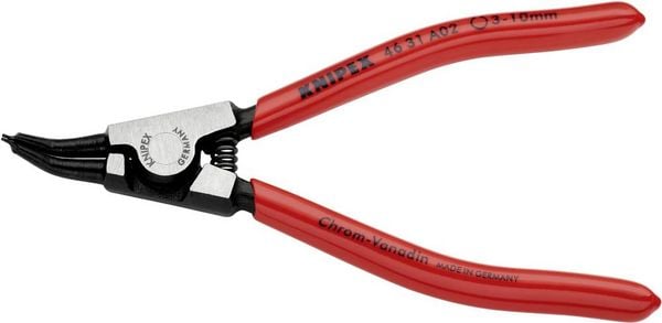 Produktbild: Knipex 46 31 A02 Seegeringzange Passend f&uuml;r (Seegeringzangen) Au&szlig;enringe 3-10 mm Spitzenform (Details) abgewinkelt 45&deg;