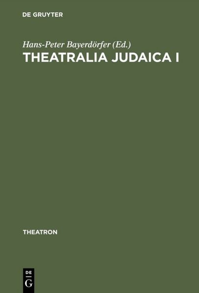 Produktbild: Theatralia Judaica I