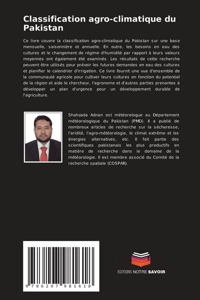 Produktbild: Classification agro-climatique du Pakistan