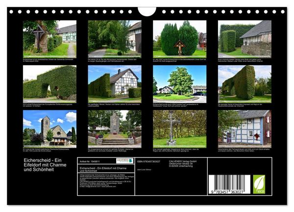 Produktbild: Eicherscheid - Ein Eifeldorf mit Charme und Sch&ouml;nheit (Wandkalender 2026 DIN A4 quer), CALVENDO Monatskalender