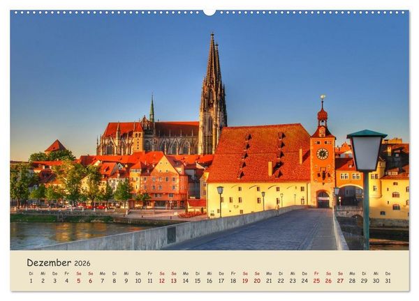 Produktbild: Regensburg. Du bist so sch&ouml;n (hochwertiger Premium Wandkalender 2026 DIN A2 quer), Kunstdruck in Hochglanz
