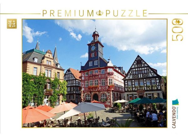 CALVENDO Puzzle Der Marktplatz in Heppenheim an der Bergstraße | 500 Teile Lege-Größe 48 × 36 cm Foto-Puzzle für Erwachsene