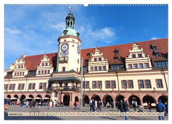 Produktbild: Buntes Leipzig (hochwertiger Premium Wandkalender 2026 DIN A2 quer), Kunstdruck in Hochglanz