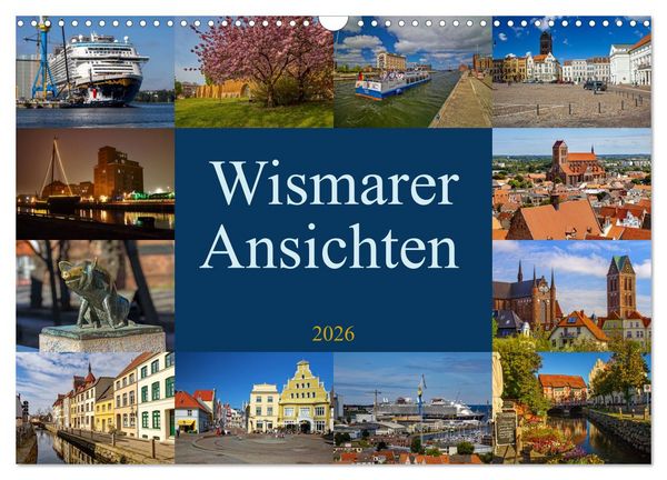 Produktbild: Wismarer Ansichten 2026 (Wandkalender 2026 DIN A3 quer), CALVENDO Monatskalender