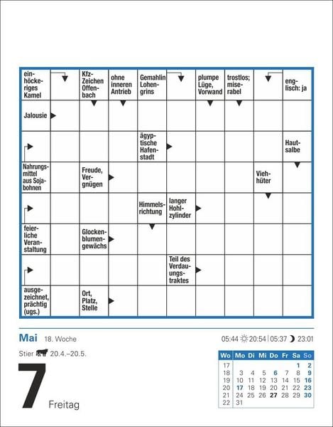 Produktbild: Kreuzwortr&auml;tsel Tagesabrei&szlig;kalender 2027