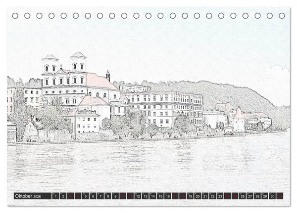 Produktbild: MAL-TOUR Deutschland (Tischkalender 2026 DIN A5 quer), CALVENDO Monatskalender