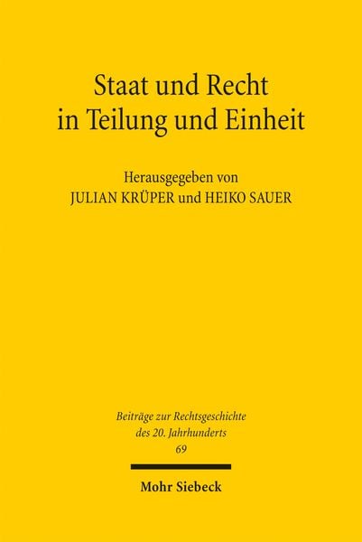 Produktbild: Staat und Recht in Teilung und Einheit