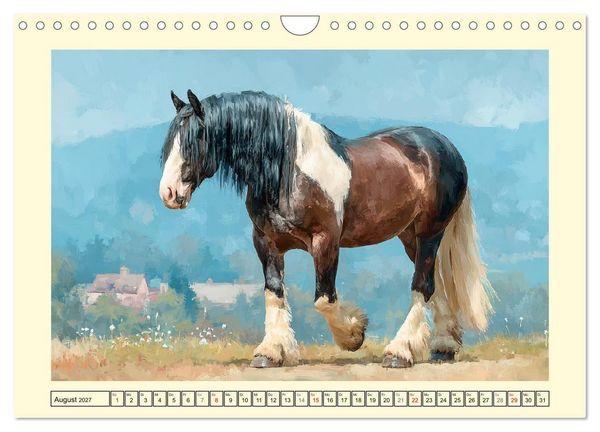 Produktbild: Starke Pferde. Imposante Kaltbl&uuml;ter auf dem Farmland (Wandkalender 2027 DIN A4 quer), CALVENDO Monatskalender