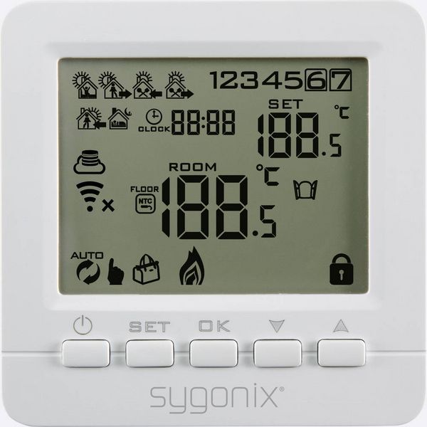 Produktbild: Sygonix SY-4500820 Funk-Raumthermostat Unterputz Wochenprogramm 1St.