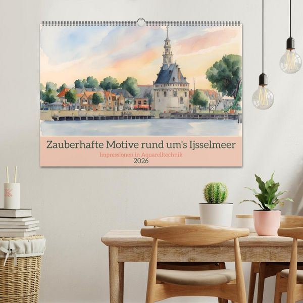 Produktbild: Zauberhafte Motive rund um's Ijsselmeer (Wandkalender 2026 DIN A2 quer), CALVENDO Monatskalender
