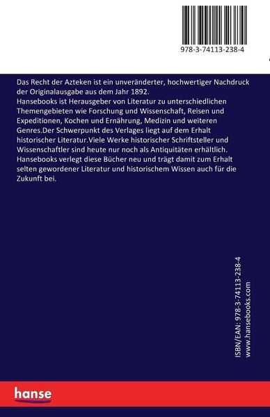 Produktbild: Das Recht der Azteken