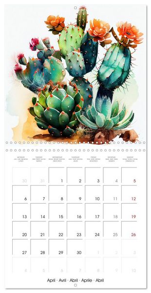 Produktbild: The Art of Succulents and Cacti (Wall Calendar 2026 12 &times; 12 Inch) CALVENDO 12 Month Wall Calendar