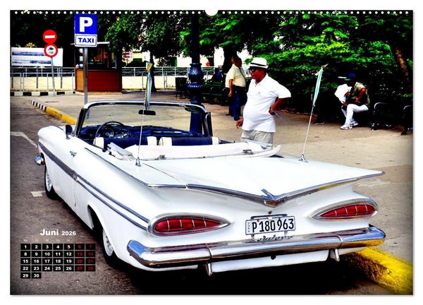 Produktbild: Ganz in Wei&szlig; - Elegante Oldtimer der F&uuml;nfziger Jahre (hochwertiger Premium Wandkalender 2026 DIN A2 quer), Kunstdruck in Hochglanz
