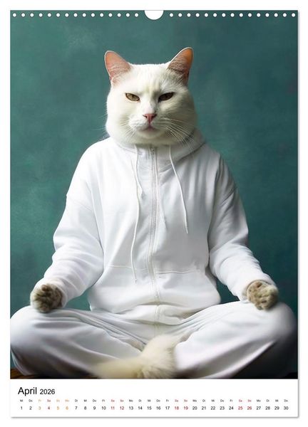 Produktbild: Miau Yoga (Wandkalender 2026 DIN A3 hoch), CALVENDO Monatskalender