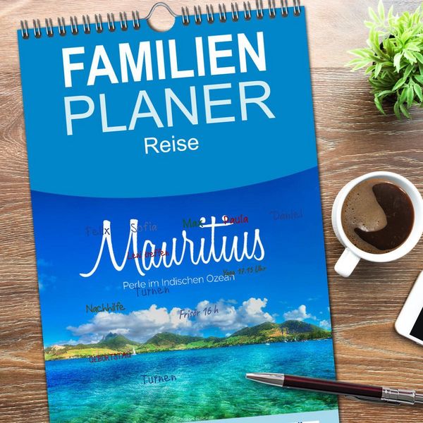 Produktbild: Familienplaner 2026 - Mauritius - Perle im Indischen Ozean mit 5 Spalten (Wandkalender, 21 x 45 cm) CALVENDO