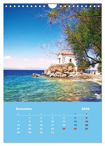 Produktbild: Entdecke die Sch&ouml;nheit der griechischen Insel Lesvos (Wandkalender 2026 DIN A4 hoch), CALVENDO Monatskalender