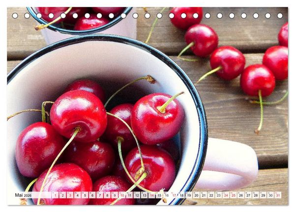 Produktbild: Kirschen. Wer kann da schon widerstehen? (Tischkalender 2026 DIN A5 quer), CALVENDO Monatskalender