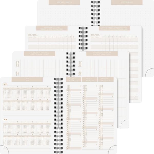 Produktbild: BRUNNEN Schülerkalender (2025/2026) "Bubble Planner", 2 Seiten = 1 Woche, A6, 208 Seiten, PP-Umschlag, mehrfarbig