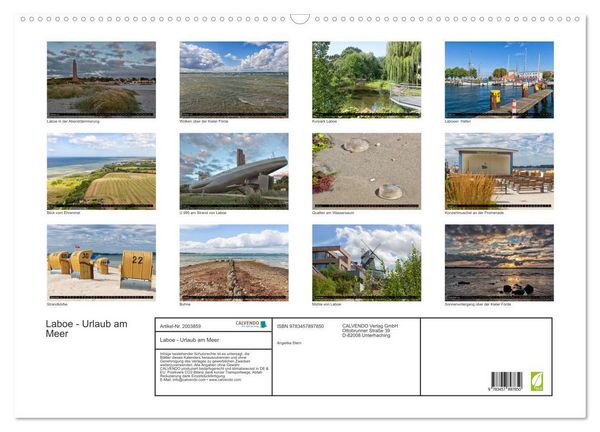 Produktbild: Laboe - Urlaub am Meer (Wandkalender 2026 DIN A2 quer), CALVENDO Monatskalender
