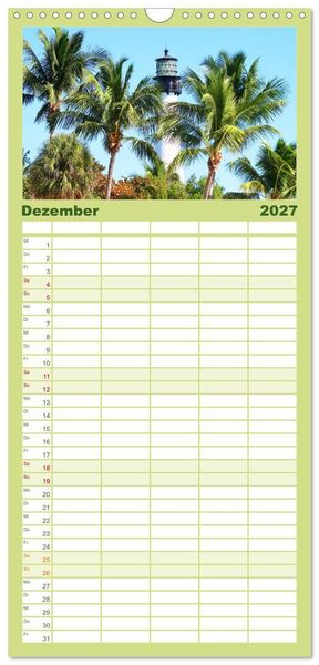 Produktbild: Familienplaner 2027 - Leuchtt&uuml;rme - Wegweisend durch das Jahr mit 5 Spalten (Wandkalender, 21 x 45 cm) CALVENDO