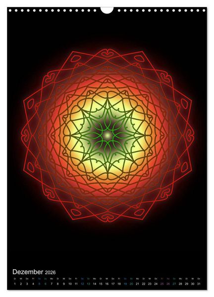 Produktbild: Mandala-Kalender 2026 (Wandkalender 2026 DIN A3 hoch), CALVENDO Monatskalender