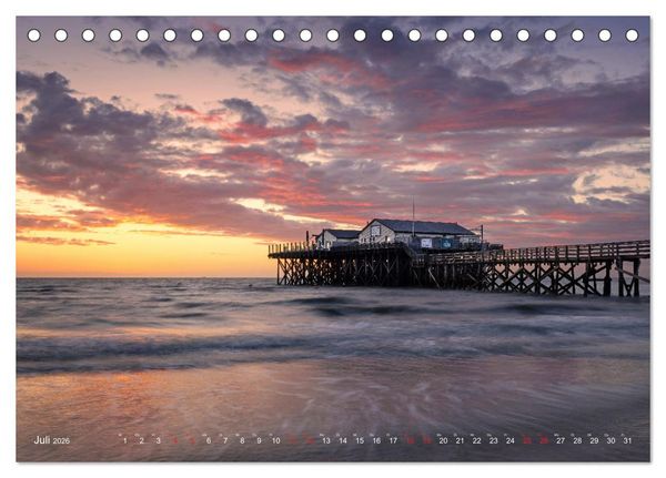 Produktbild: Nordseeurlaub in St. Peter-Ording (Tischkalender 2026 DIN A5 quer), CALVENDO Monatskalender