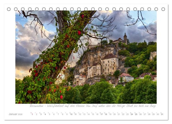 Produktbild: Sehnsucht Perigord - Frankreichs S&uuml;dwesten an der Dordogne (Tischkalender 2026 DIN A5 quer), CALVENDO Monatskalender