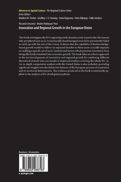 Produktbild: Innovation and Regional Growth in the European Union