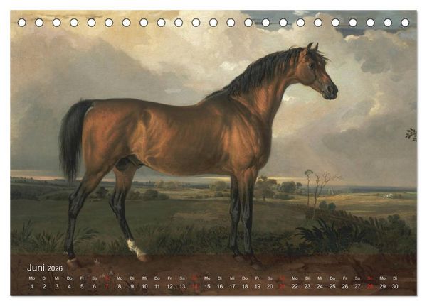 Produktbild: Pferde-&Ouml;lgem&auml;lde - Die Kunst der alten Meister (Tischkalender 2026 DIN A5 quer), CALVENDO Monatskalender