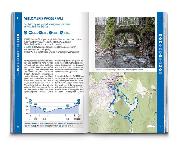 Produktbild: KOMPASS Wanderf&uuml;hrer Zypern, 55 Touren mit Extra-Tourenkarte