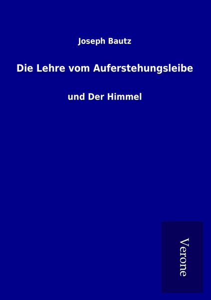 Produktbild: Die Lehre vom Auferstehungsleibe