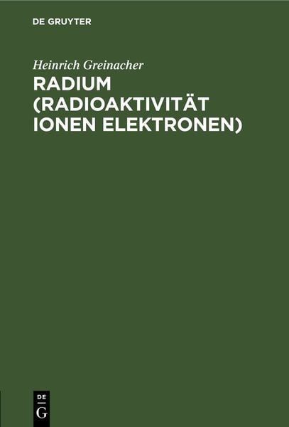 Produktbild: Radium (Radioaktivit&auml;t Ionen Elektronen)