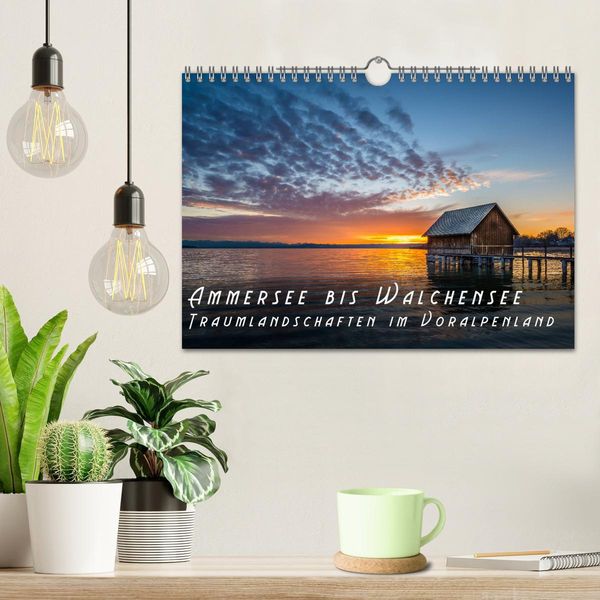 Produktbild: Ammersee bis Walchensee - Traumlandschaften im Voralpenland (Wandkalender 2026 DIN A4 quer), CALVENDO Monatskalender