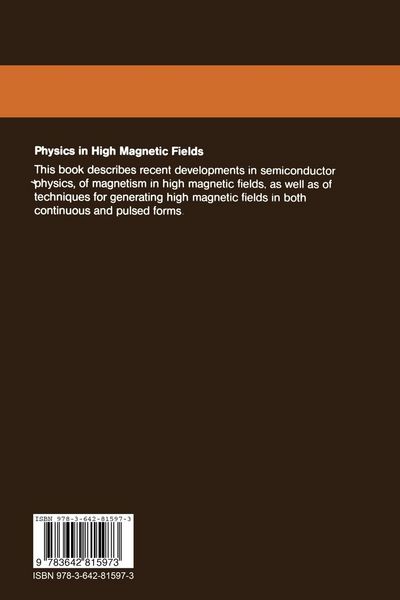 Produktbild: Physics in High Magnetic Fields