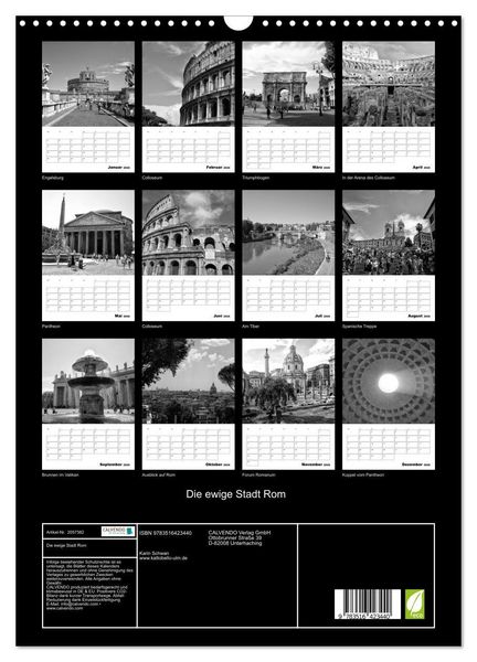 Produktbild: Die ewige Stadt Rom (Wandkalender 2026 DIN A3 hoch), CALVENDO Monatskalender