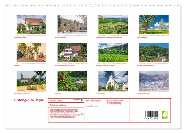 Produktbild: Stahringen im Hegau (hochwertiger Premium Wandkalender 2026 DIN A2 quer), Kunstdruck in Hochglanz