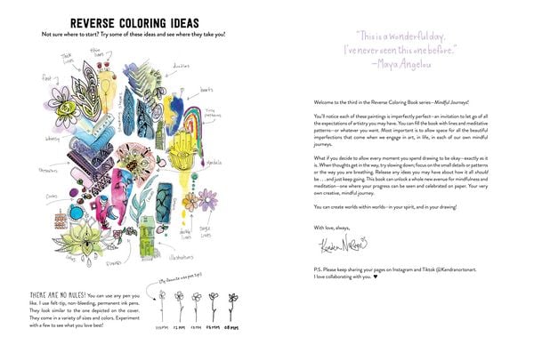 Produktbild: The Reverse Coloring Book(TM): Mindful Journeys