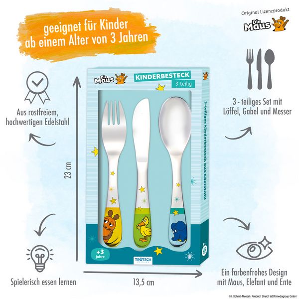 Produktbild: TR&Ouml;TSCH - Die Maus Besteckset aus Edelstahl