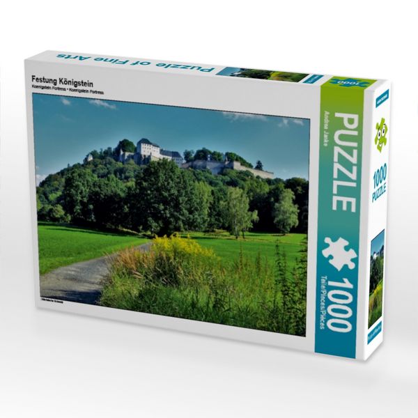 Produktbild: CALVENDO Puzzle Festung K&ouml;nigstein 1000 Teile Puzzle quer | 1000 Teile Lege-Gr&ouml;&szlig;e 64 &times; 48 cm Foto-Puzzle f&uuml;r gl&uuml;ckliche Stunden