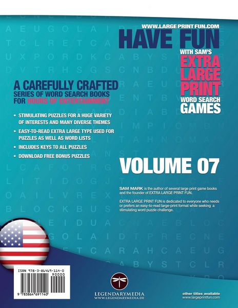 Produktbild: Sam's Extra Large Print Word Search Games, 51 Word Search Puzzles, Volume 7
