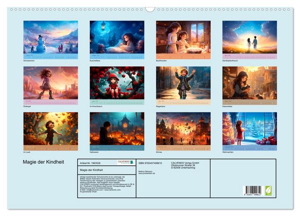 Produktbild: Magie der Kindheit (Wandkalender 2026 DIN A2 quer), CALVENDO Monatskalender
