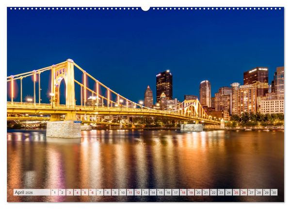 Produktbild: PITTSBURGH Charmante Impressionen (Wandkalender 2026 DIN A2 quer), CALVENDO Monatskalender